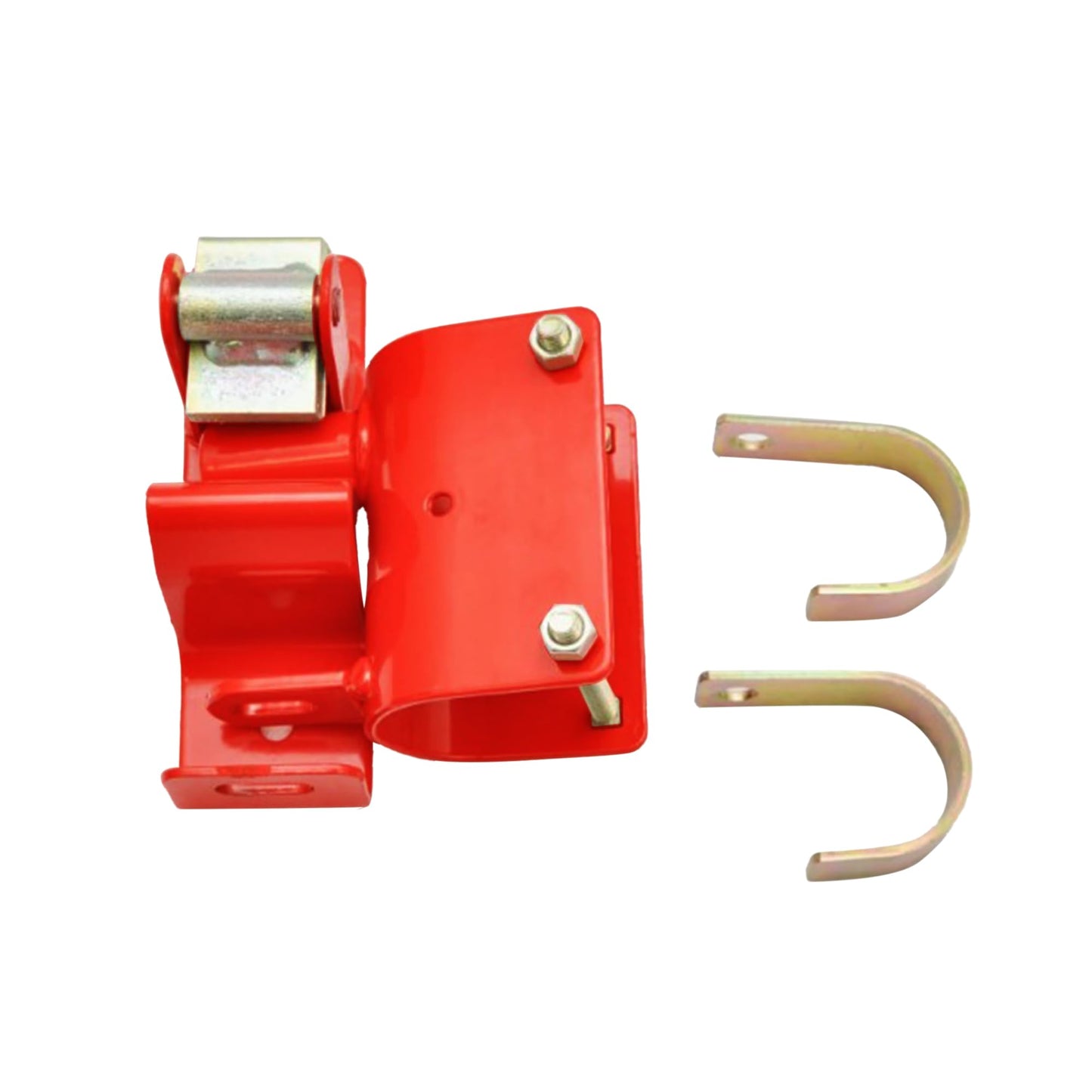 One Way Lockable Gate Latch for Metal Gates with 1-5/8" to 2" Diameter Tubes, Red S16100500