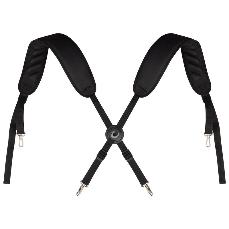 CRAFTSMAN GOLF Swivel Self-Adjusting Adjustable 3D Thick Paded Black Golf Bag Backpack Shoulder Straps Replacement with Rotate Snap Hook Buckle