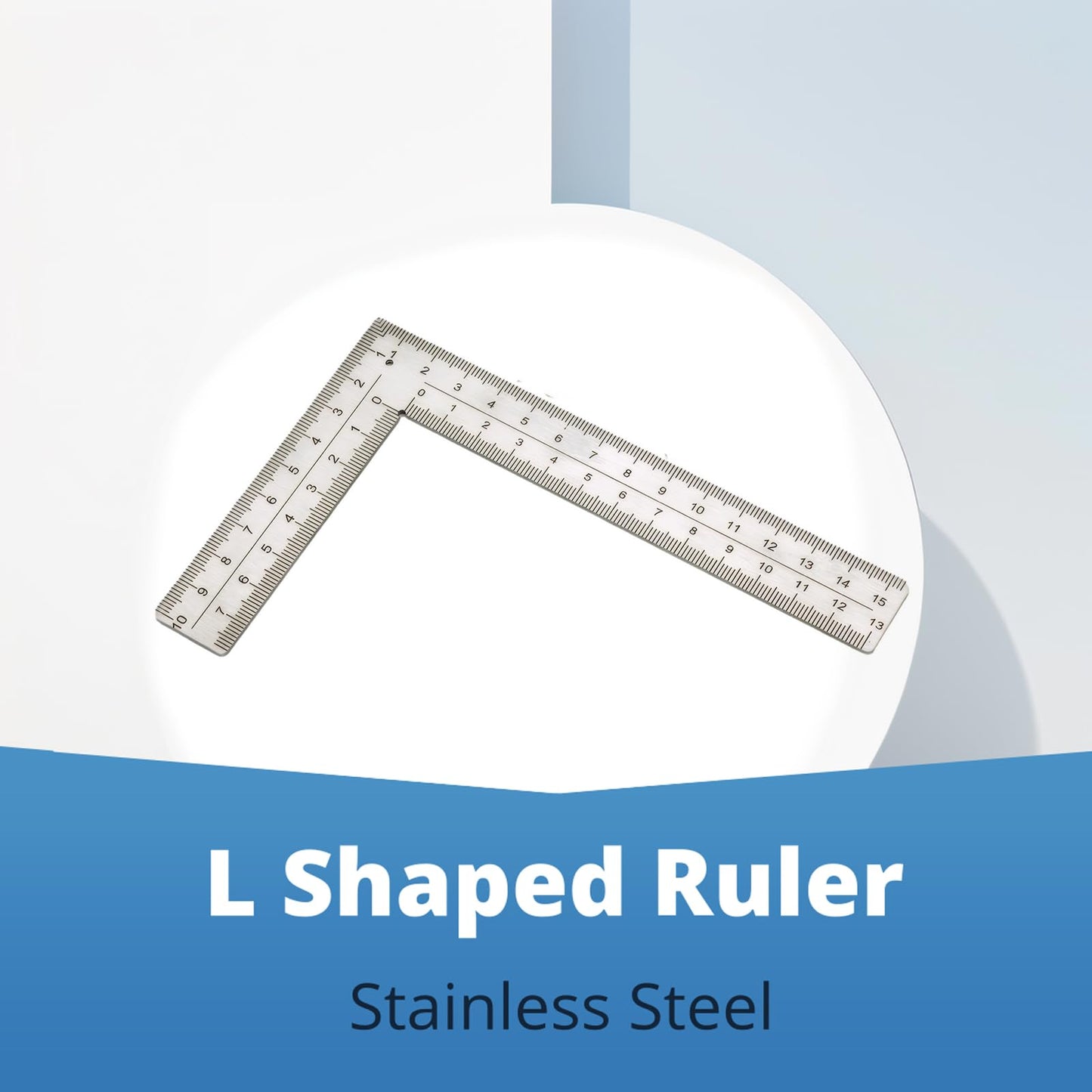 GSDOXLE Stainless Steel L Shaped Ruler,4 inch by 6 inch,Square Framing Measuring Tool for Engineer Carpenter