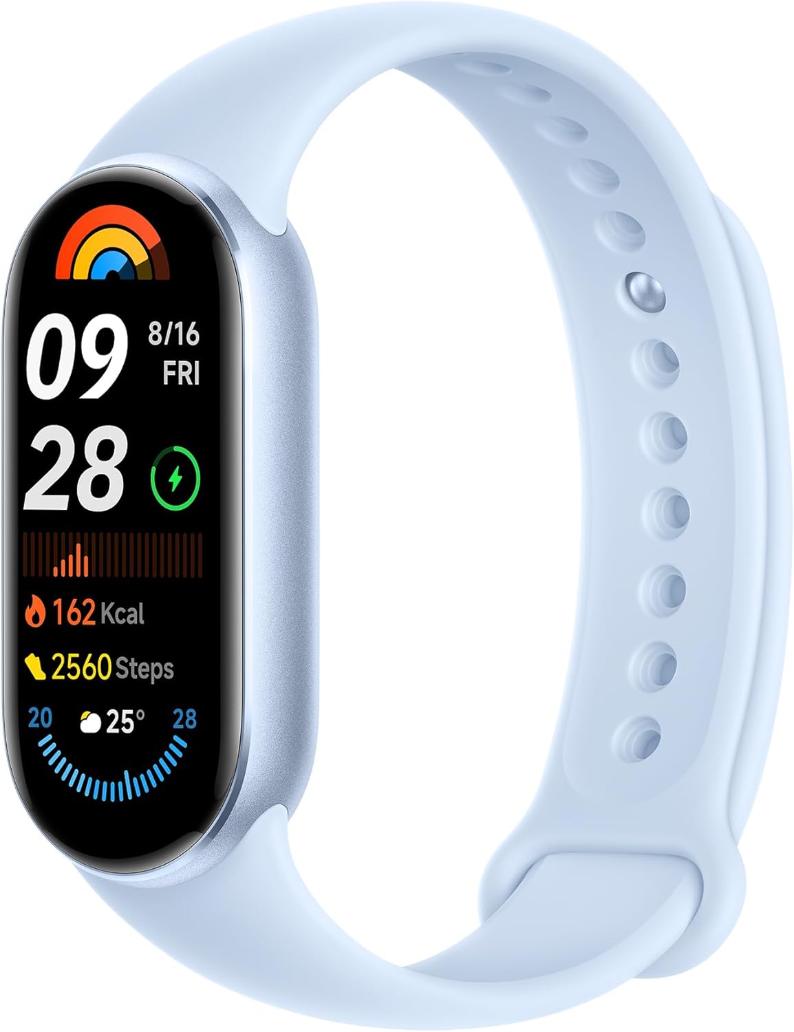 XIAOMI Smart Band 9 | 1.62" AMOLED Display | 233 mAh Battery | 21 Days Battery Life | 150+ Workout Modes | 50M Water Resistant - Arctic Blue