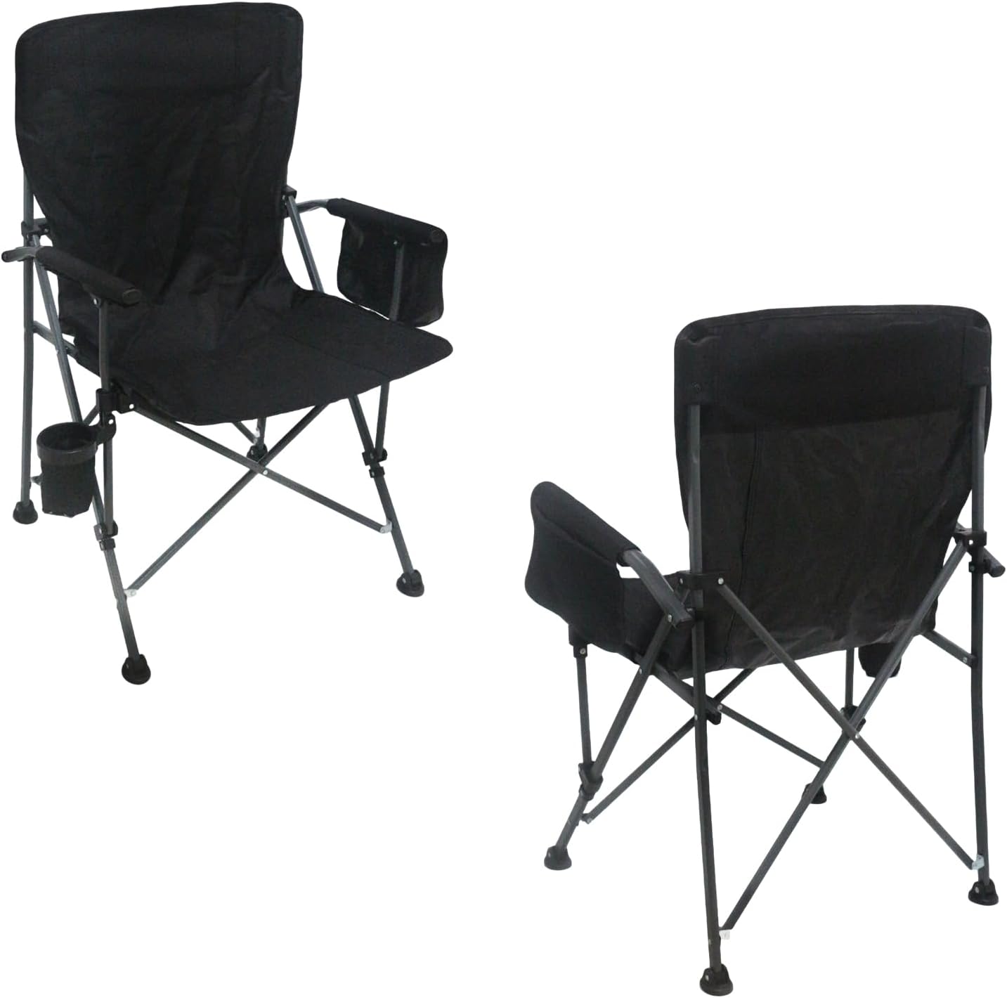 Skiennix Portable Camping Chair - Lightweight & Heavy Duty 500 LBS Support | Oversized with Side Pockets & Cup Holder