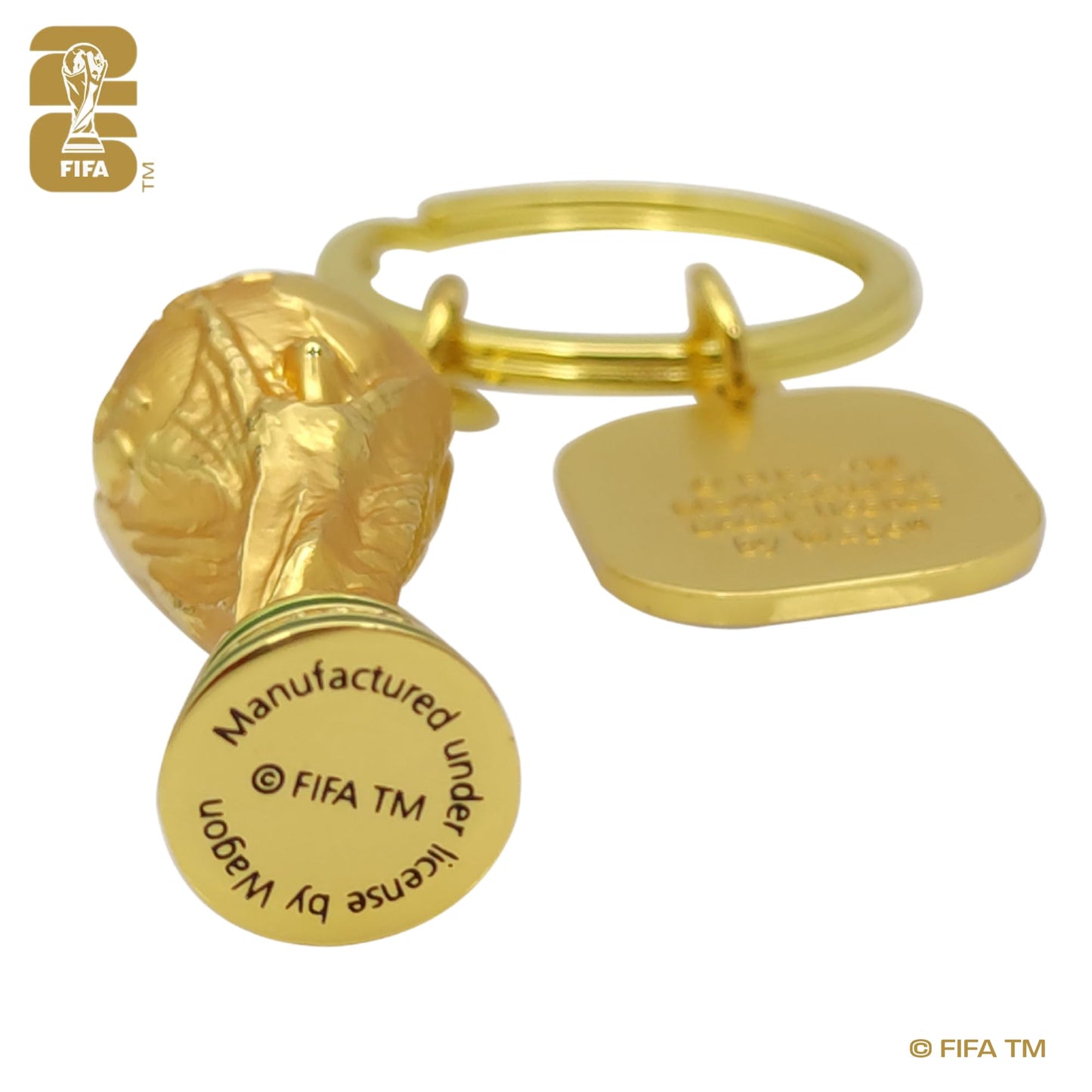 Official FIFA World Cup 2026 Edition - 1.75 inch 3D Premium Zinc Alloy Metal Trophy Keychain w/FIFA 2026 Enamel logo Dangler- Limited Collectors Item - For Keys or add to backpacks or bags as Décor