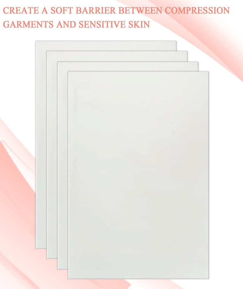 WENSSKKU 4 Pack Lipo Foam Pads Post Surgery Tummy Tuck for Lipo Recovery,Liposuction Surgery Foam Sheet for Recovery 8" X 11"