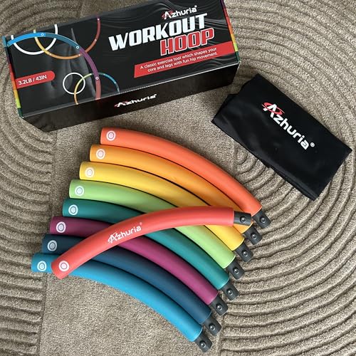 Weighted Hula Hoop for Adults - 3.2lb, 43in Diameter, Multicolor