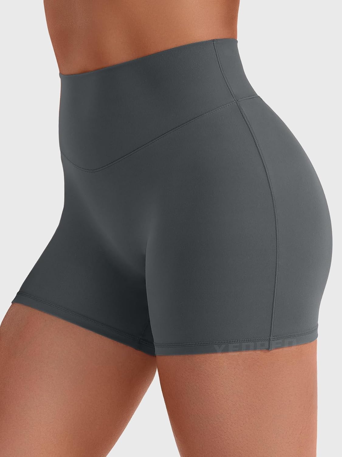 YEOREO Women's High Waist Yoga Biker Shorts - 4.5" Scrunch Design with Tummy Control