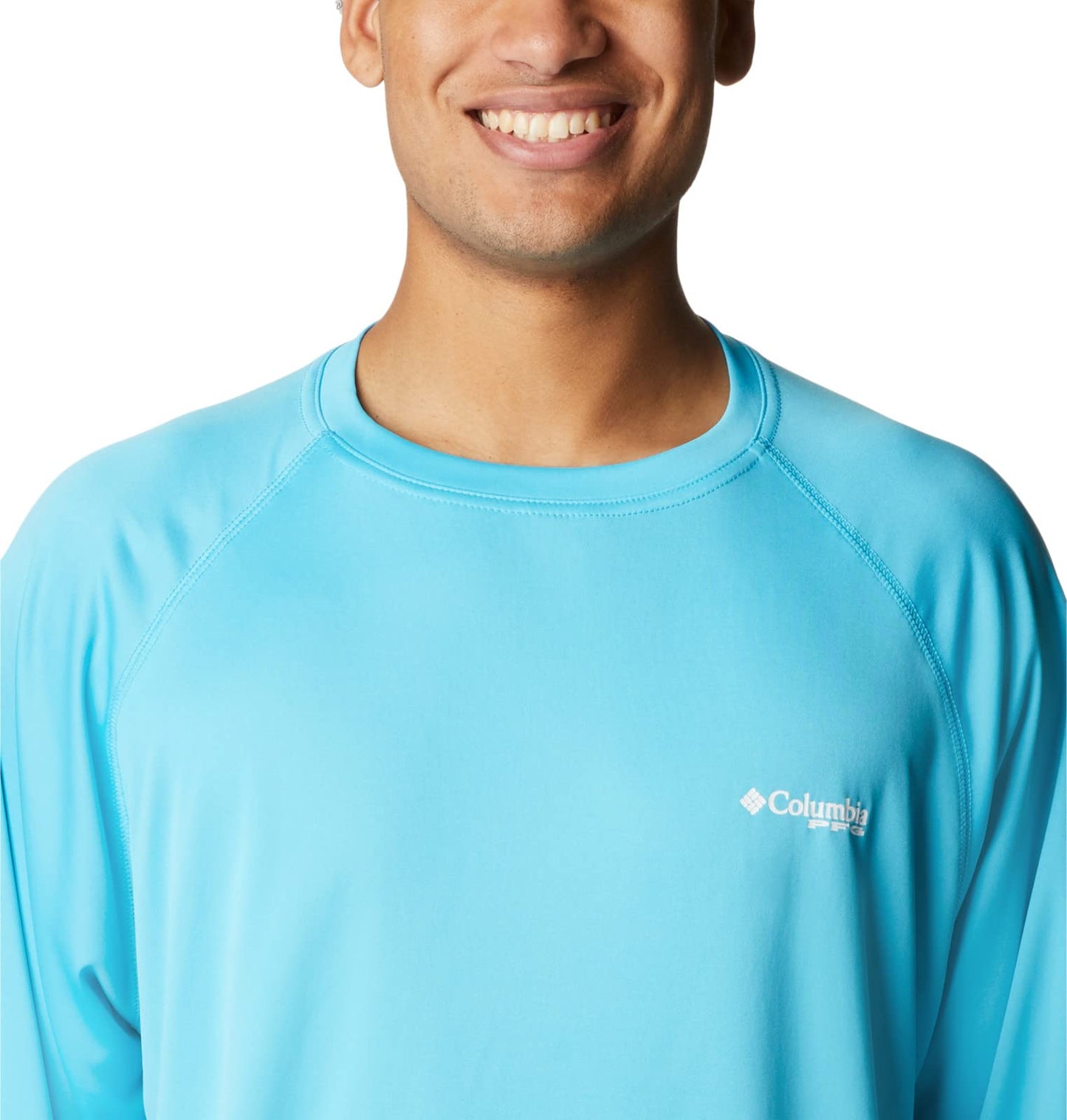 Columbia Men's Terminal Tackle Long Sleeve Shirt, Atoll/White Logo, 4X Big