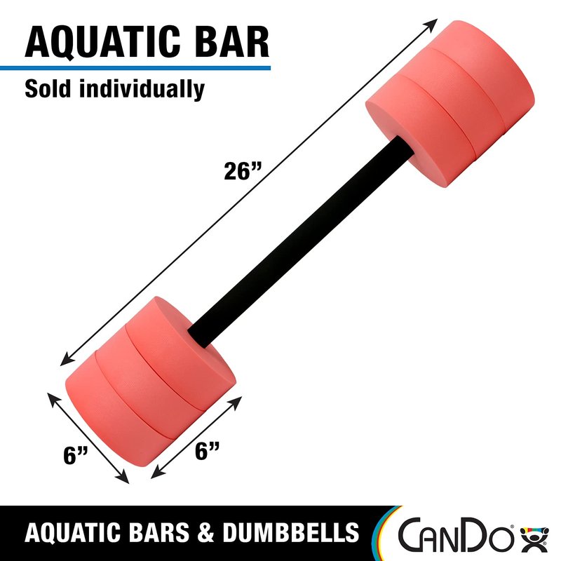 CanDo Aquatic Swim Bars and Dumbbells for Learning to Swim, Hydrotherapy, Swimming, Water Aerobics, Rehab, Swim Lessons, Pool Fitness