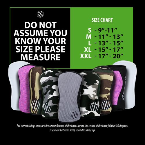 Bear KompleX Knee Sleeves for Men & Women - 5mm Compression & Heat Retention Neoprene Compression Knee Brace for Weightlifting, Squats & Powerlifting