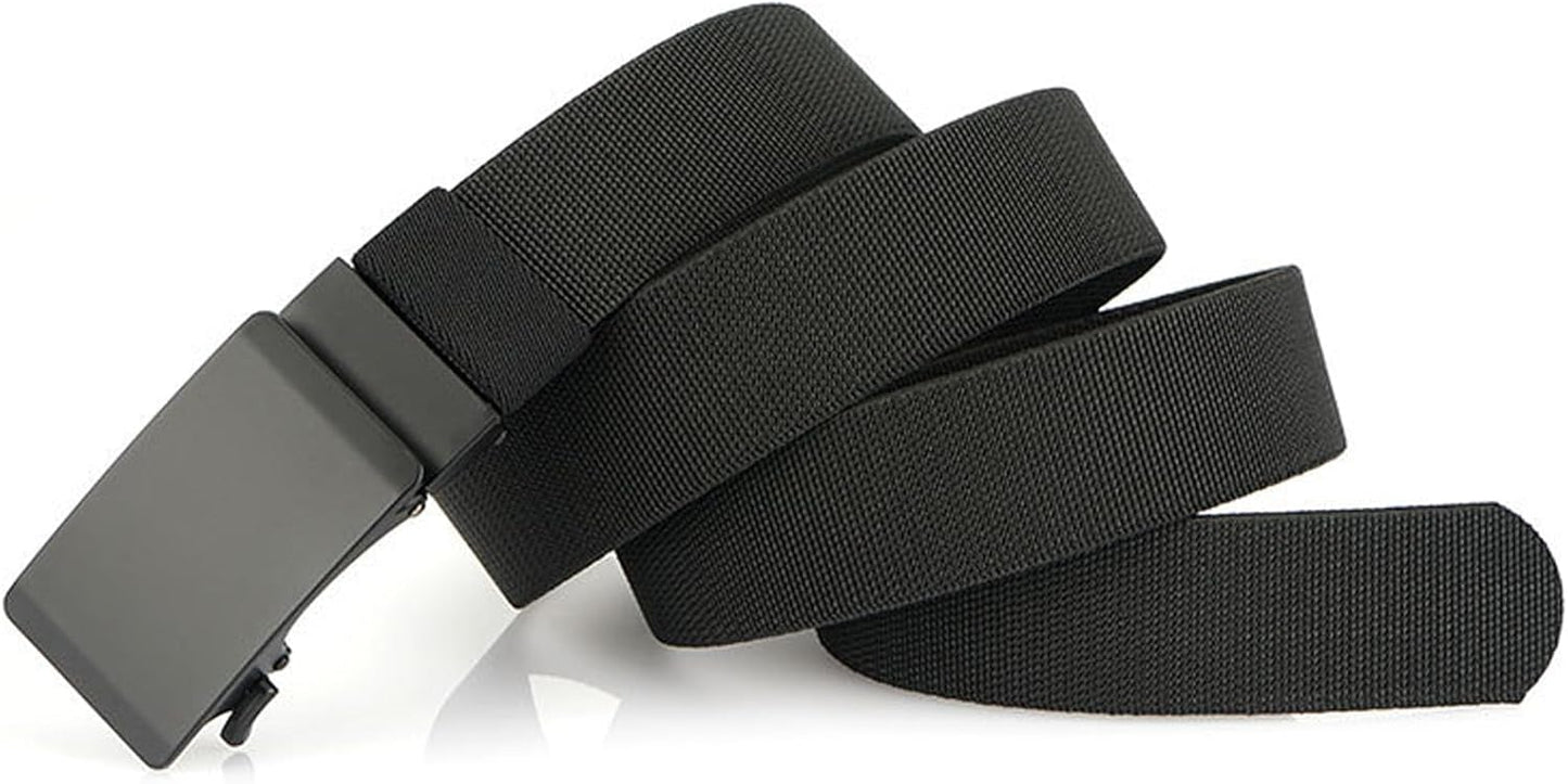 Skiennix Men's Elastic Nylon Ratchet Belt - Stretch Webbing for Jeans & Golf - 1.34" Wide