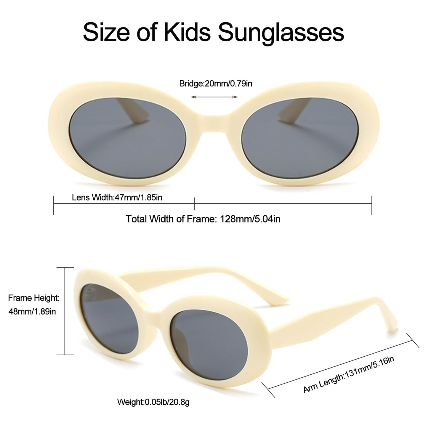 VideMundi Kids Sunglasses Polarized UV Protection Flexible TPEE Frog Eye Fashion Glasses Shades for Boys & Girls Age 4-12(Yellow)