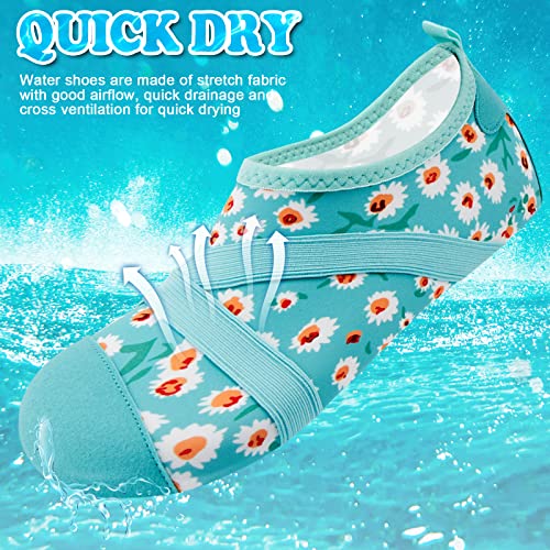 Water Shoes for Women & Men - Quick Dry Aqua Socks 8.5-9.5 Women/7.5-8.5 Men - Small Daisy