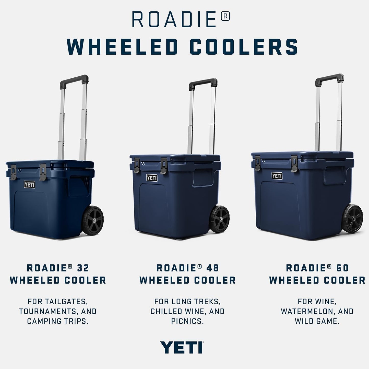 YETI Roadie 32 Cooler - Portable Wheeled Design for Easy Transport | Durable Insulation