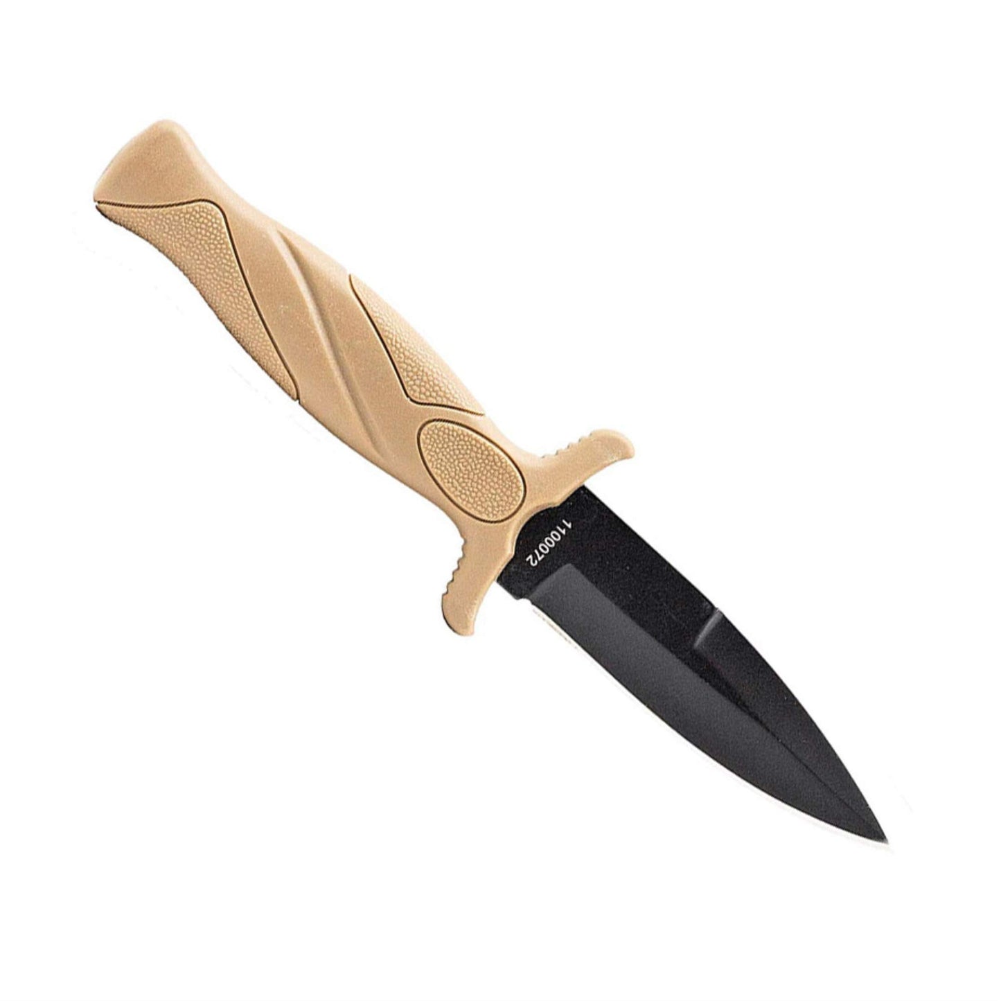Smith & Wesson FDE 6.25in High Carbon S.S. Boot Knife with 2.75in Single Edge Blade and Rubberized Handle for Outdoor Survival, Camping and EDC,Tan