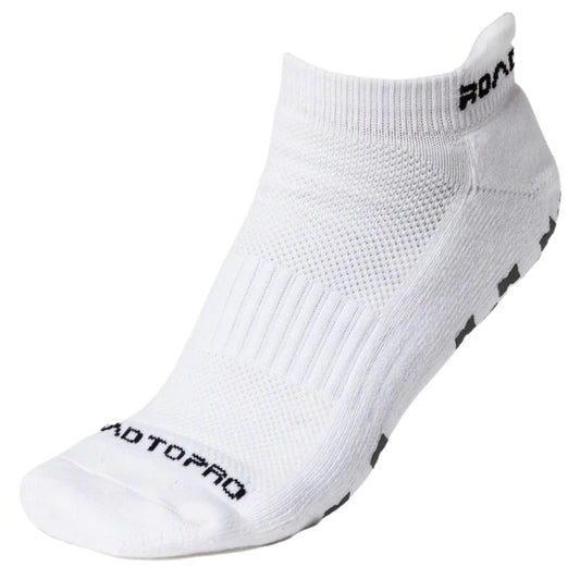 Road to Pro Ultragrip V2 Dual Sided Non-Slip Technology Ankle Socks (White, Medium)