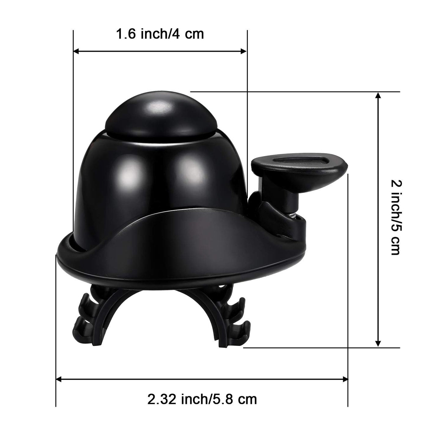 Mudder 2 Pcs Bike Bell Adjustable Bike Ring Bell Aluminum Bike Ring Bicycle Cycling Bell Cycling Ringing Horn with Loud Sound Mini Bike Bell for Adults Road Bike Mountain Bike Sports(Black)