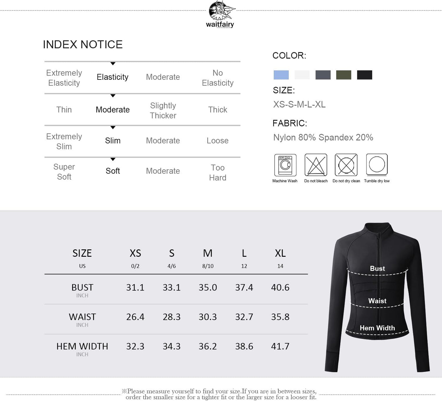 Waitfairy Zip Up Jacket for Women - Stylish Yoga & Gym Top with Thumb Holes | Perfect for Running & Workouts