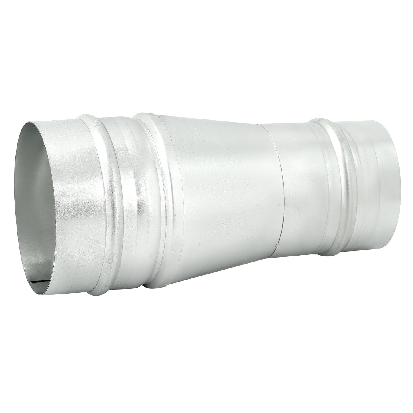 QWORK 4" to 3.15" Duct Reducer, 8.5" Long Steel HVAC Round Reducer Duct Fitting Pipe Increaser