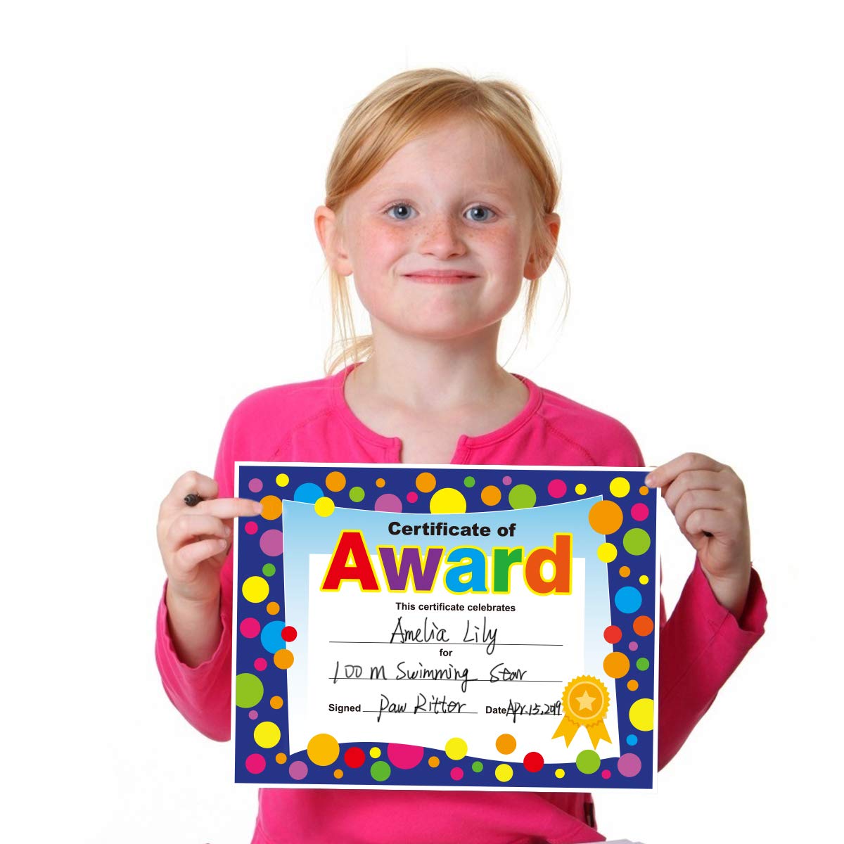Yoklili 45-Pack Certificate of Award for Teachers Students Back to School Classroom Supplies, Printable, 8.5 x 11 Inches