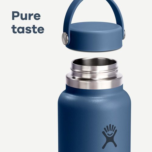 Hydro Flask Water Bottle - Insulated Stainless Steel - 32 Oz Wide Mouth Flex Lid in Mermaid Green
