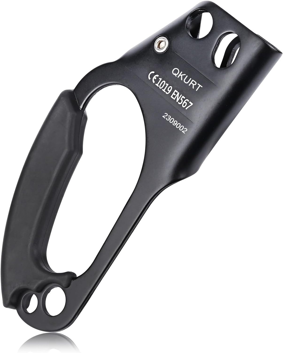 QKURT Mountaineering Climbing Hand Ascender, Right Hand Ascender Rock Climbing Tree Arborist Rappelling Gear Equipment Rope Clamp for 8~13MM Rope | Lightweight Aluminum Alloy Climbing Equipment
