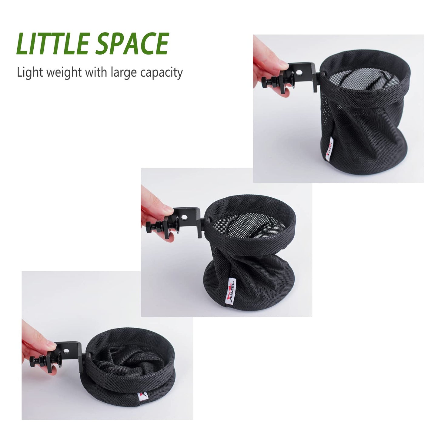 Xislet Set of 2 No-Drilling Required Golf Cart Universal Cup Holder Compatible with 0.75"-1.0" EZ-GO Zone Cart Square Tube Mount Club Cart Water Bottle Drink Holder (2)
