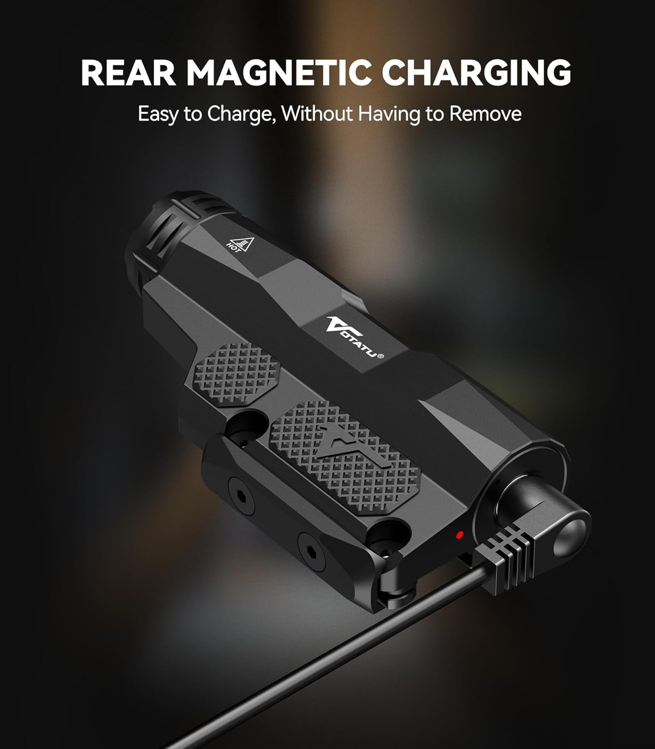 VOTATU ML50 Tactical Flashlight - 2400 Lumens Picatinny/Mlok Rifle Light with Rechargeable Battery & Pressure Pad Switch