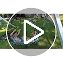 40" Spider Web Saucer Tree Swing - Green, 750lbs Capacity