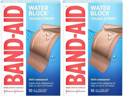 Band-Aid Tough-Strips Waterproof Adhesive Bandages - Extra Large, 10 Ct | Pack of 2