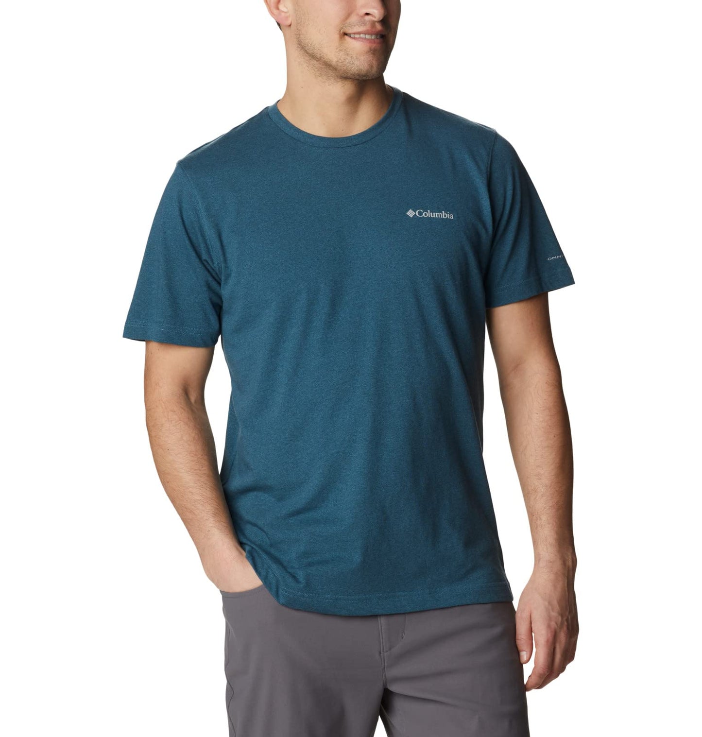 Columbia Men's Thistletown Hills Short Sleeve, Night Wave Heather, 6X Big