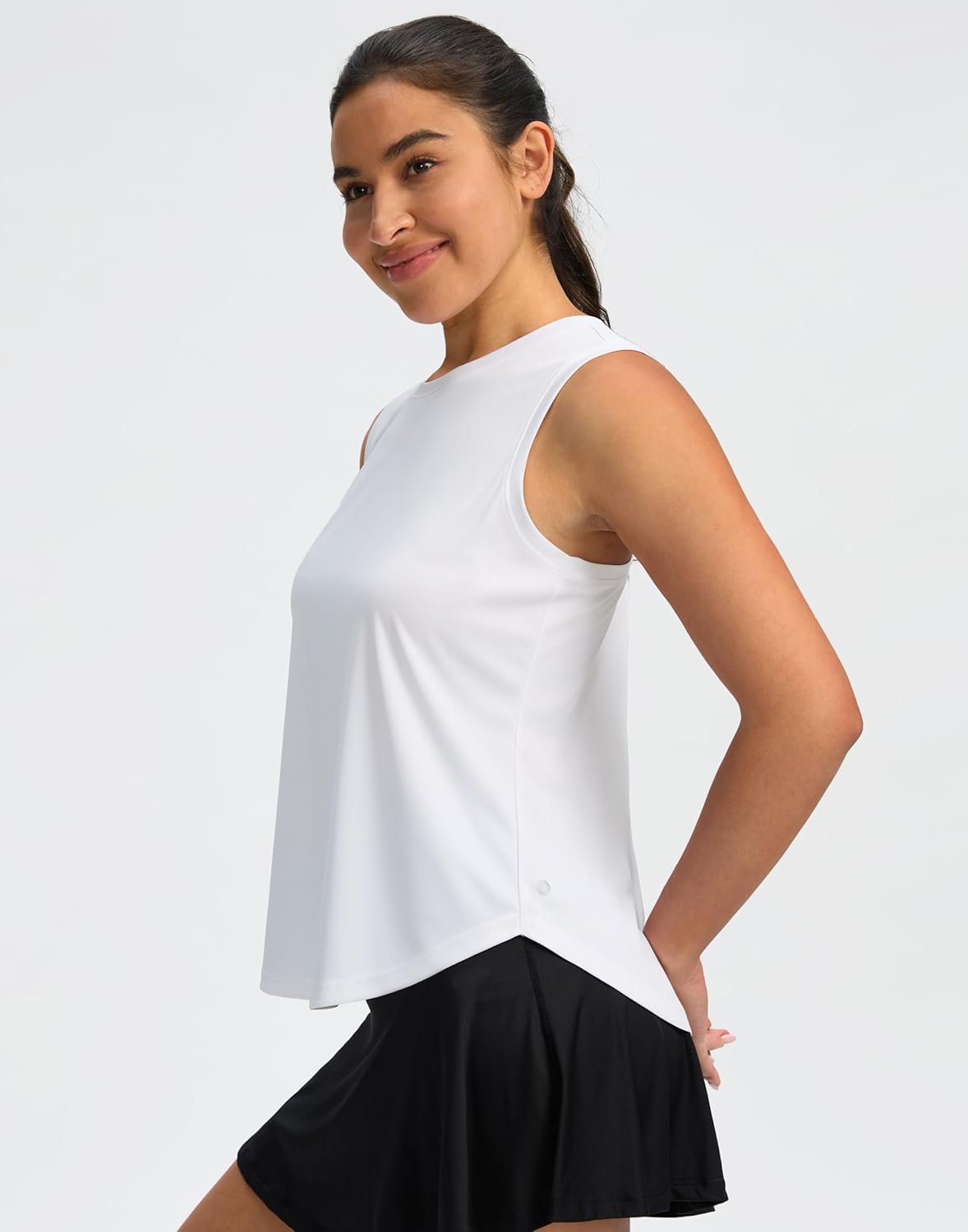SANTINY Women's Sleeveless Workout Tops - Lightweight Racerback Tank for Yoga, Gym & Running