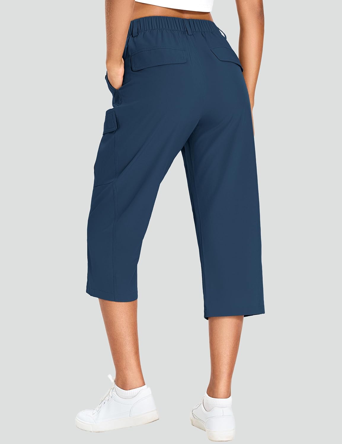 Skiennix Women's Cargo Capris - Lightweight Quick-Dry Hiking Pants | Water-Resistant with 6 Pockets