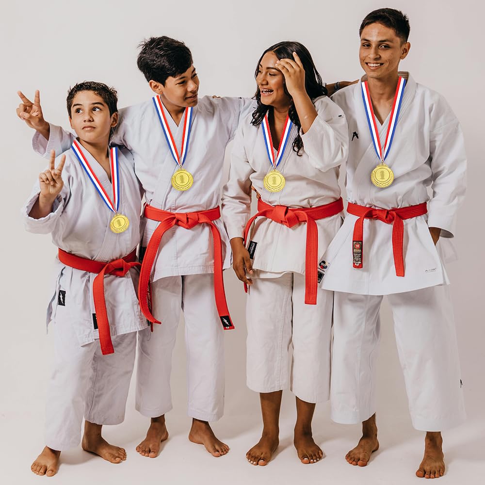 Meecuppa 96 Pieces Metal Gold Silver Bronze Award Medals 1st 2nd 3rd Place Winner Awards with Neck Ribbon for Competitions, Sports, Party, Prizes, 2 Inches