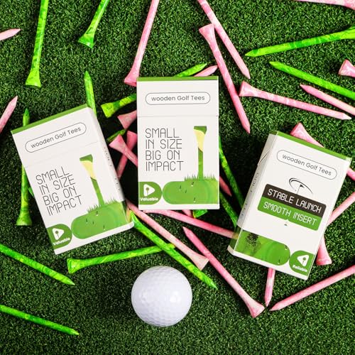 Colorful Golf Tees - 3 1/4 & 2 3/4 Inch Bamboo Set, 18/72/180 Pack