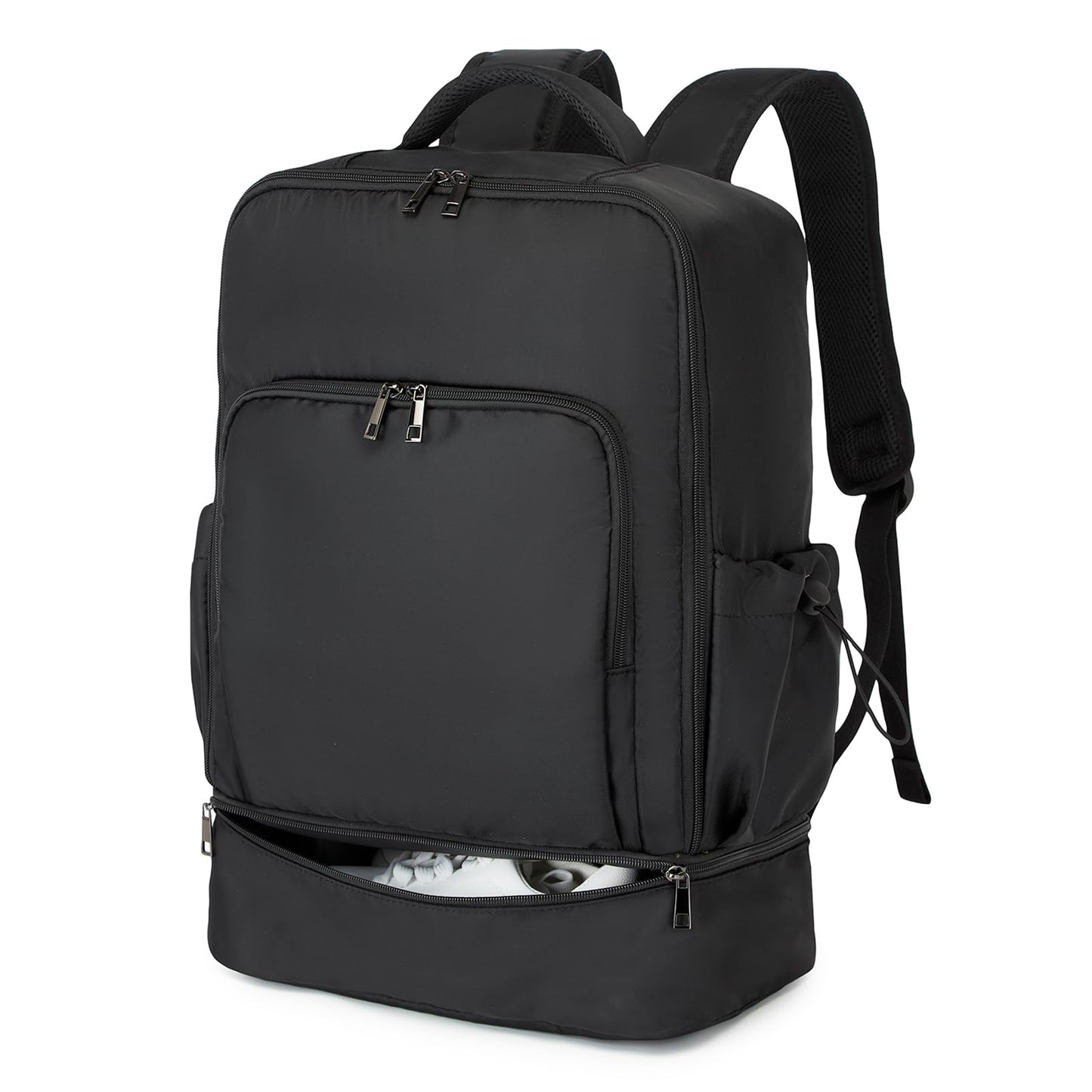seyfocnia Gym Backpack for Men, Lightweight Sports Back pack With Shoe Compartment, Waterproof Gym Bag Large Workout Trainning Rucksack Casual Travel Daypack 21inch-Black