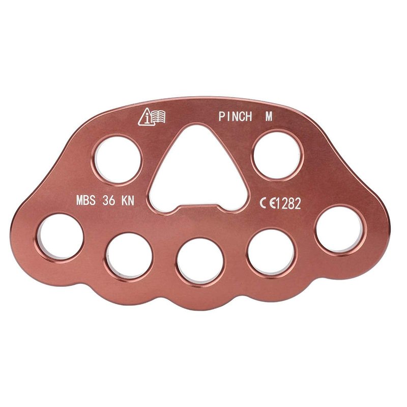 Uxsiya 36KN 8 Holes Outdoor Rigging Plate Rock Climbing Multi Anchor Point Connector Gear for Secure Climbing Adventures