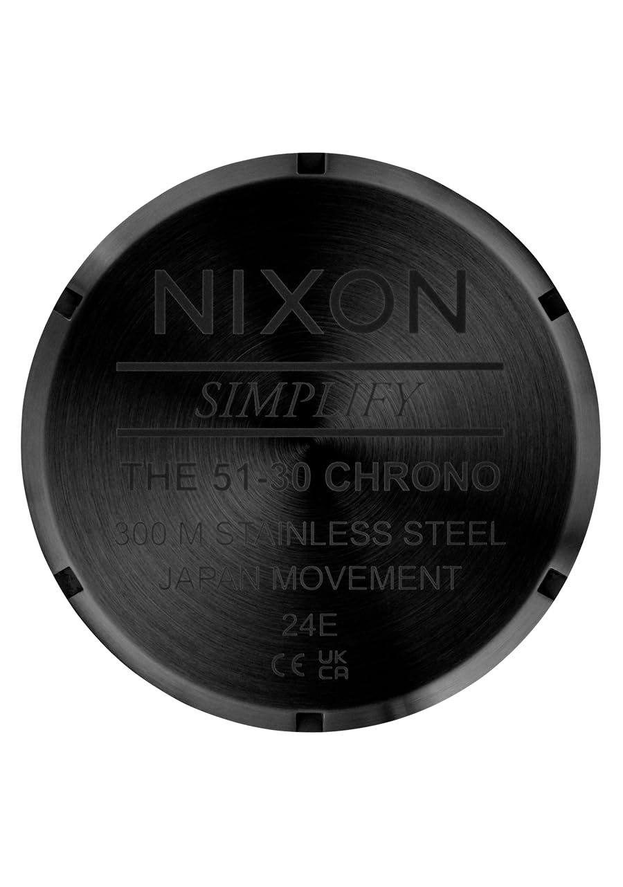 NIXON 51-30 Chrono A1389-300m Water Resistant Men's Analog Fashion Watch (51mm Watch Face, 25mm Stainless Steel Band)