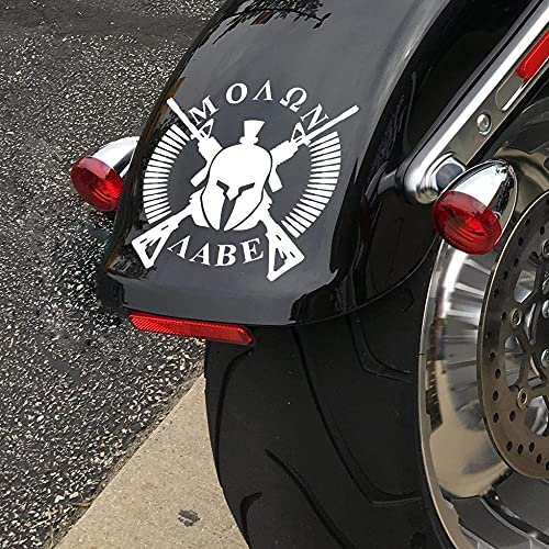 Molon Labe Vinyl Decal - Waterproof Spartan Warrior Sticker for Car or Laptop