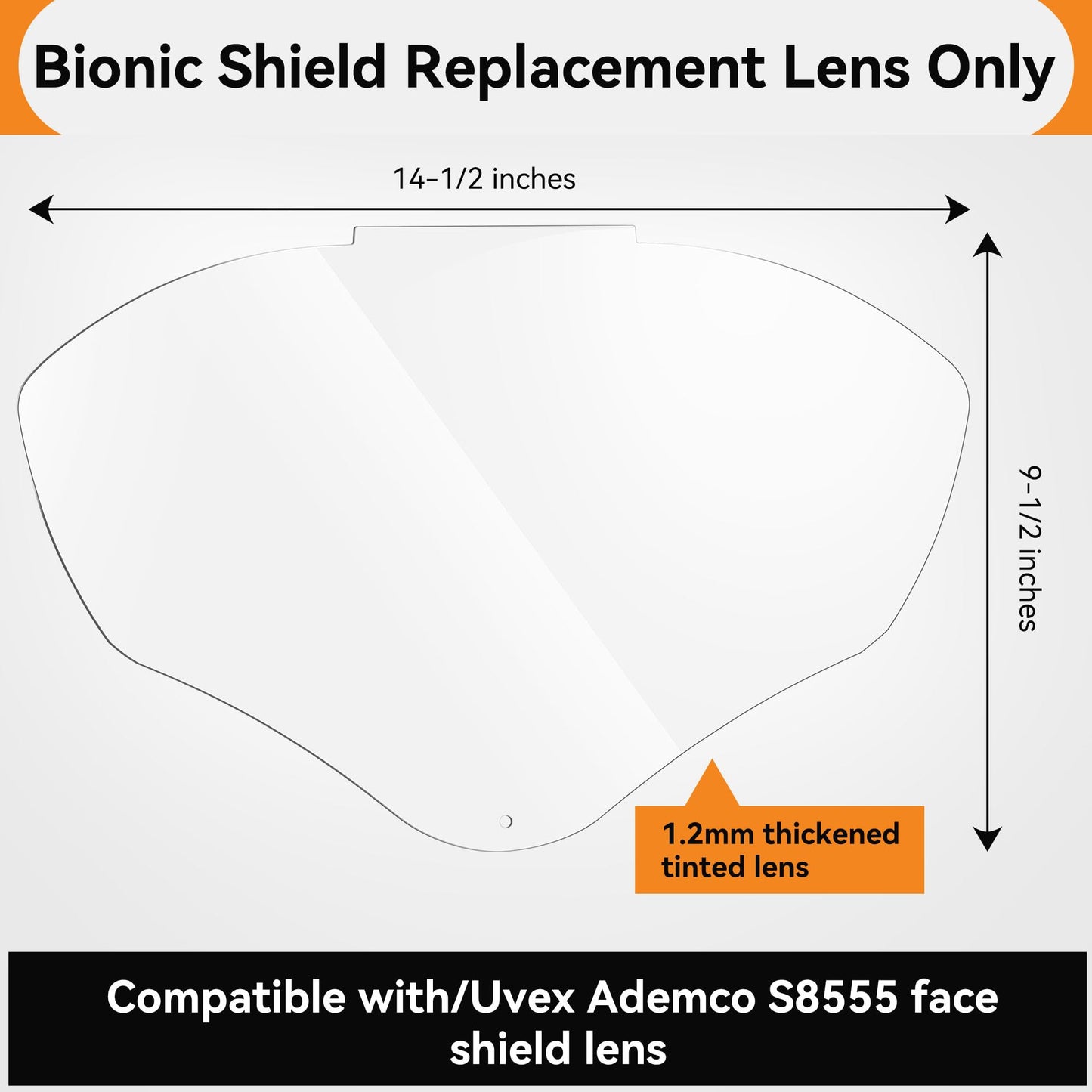 Feekoon Face Shield Replacement Lens Compatible with S8555, Compatible with Honeywell/Uvex S8500/S8510 Face Shield, Protective Safety Visor Replacement, with Clear Polycarbonate, Anti-Fog(1 Pack)