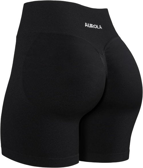 AUROLA Workout Shorts for Women - No Roll Up, Squat Proof, Seamless Compression | Available in 2.5-6.5 Sizes