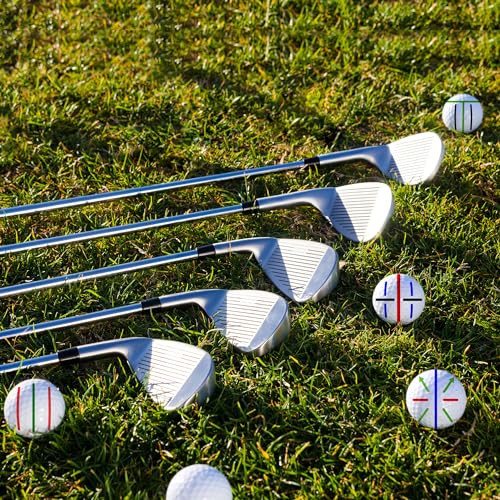 Precision Golf Ball Marker Set - 8 Pack with 4 Marking Stencils