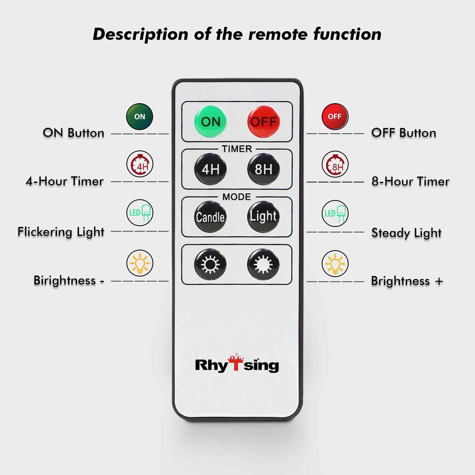 Rhytsing 10" Orange Flameless Twisted Taper Candles with Timer, Battery Operated Spiral Led Candlesticks for Fall and Halloween, Remote & Batteries Included - Set of 4