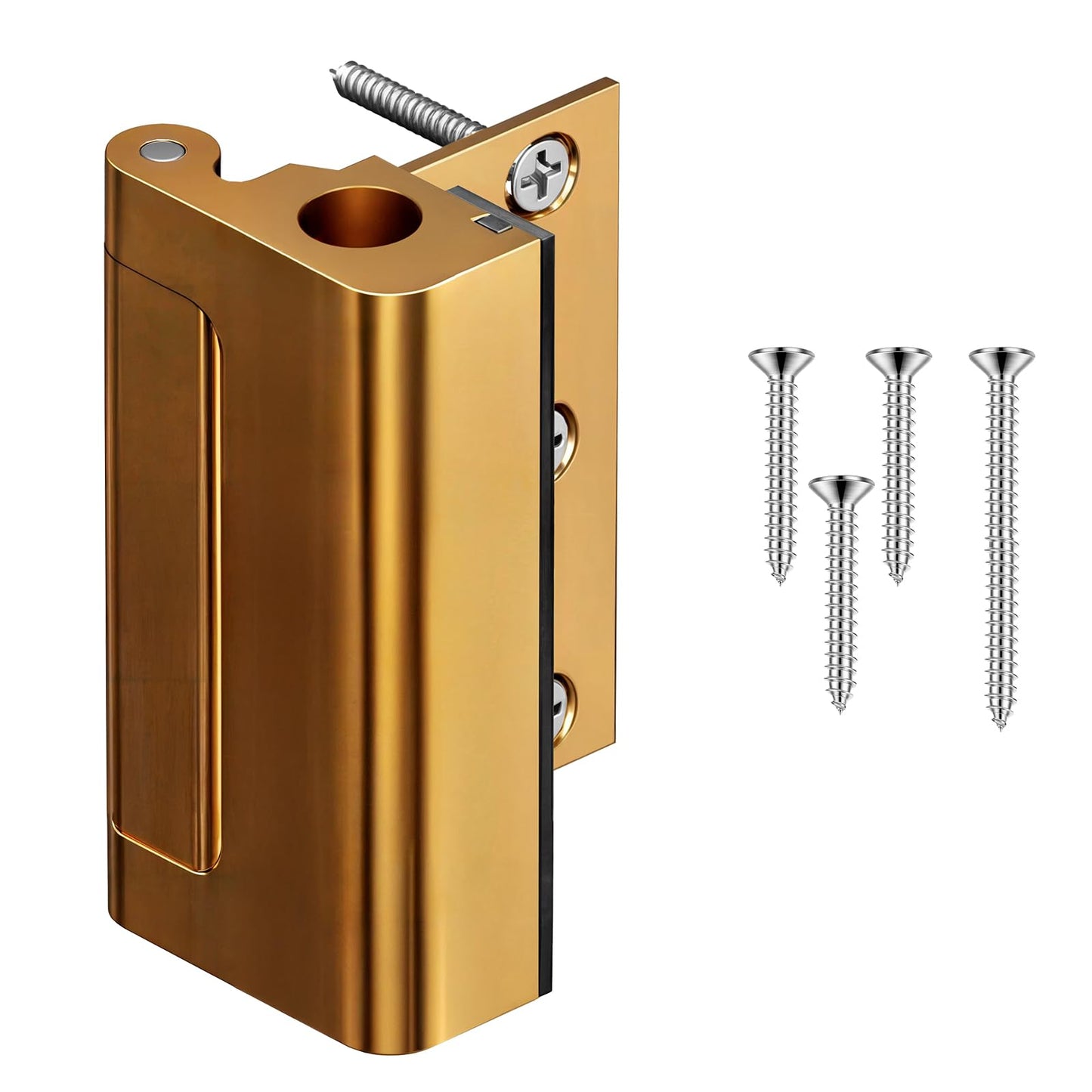 Tonitrui Ultra Security Door Lock, Door Reinforcement Lock for High Strength, Withstand 1200lbs to Prevent Unauthorized Entry (Gold of 1 Pack)