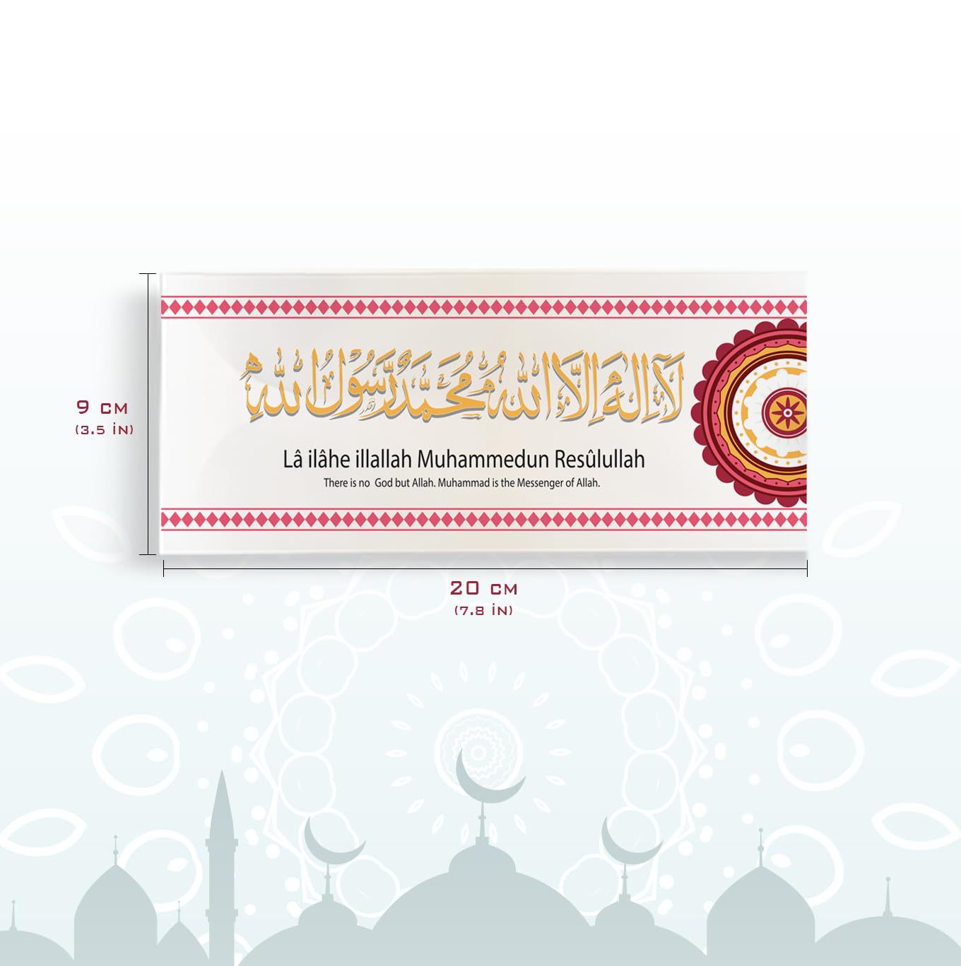 Set of 30 Islamic Quran Quotes with Arabic Letters Wall Decor Stickers - 7.8x3.5 in - Ramadan Eid Gifts for Muslim Men and Women - Duas for Kids Education