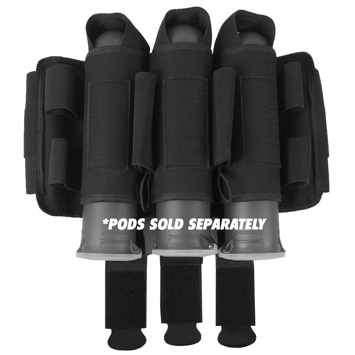 Maddog Pro 3+2 Paintball Harness Pod Pack | Harness Only | Adjustable Pod Holder Belt for Tournament, Woodsball & Speedball (Holds up to 5 Pods)