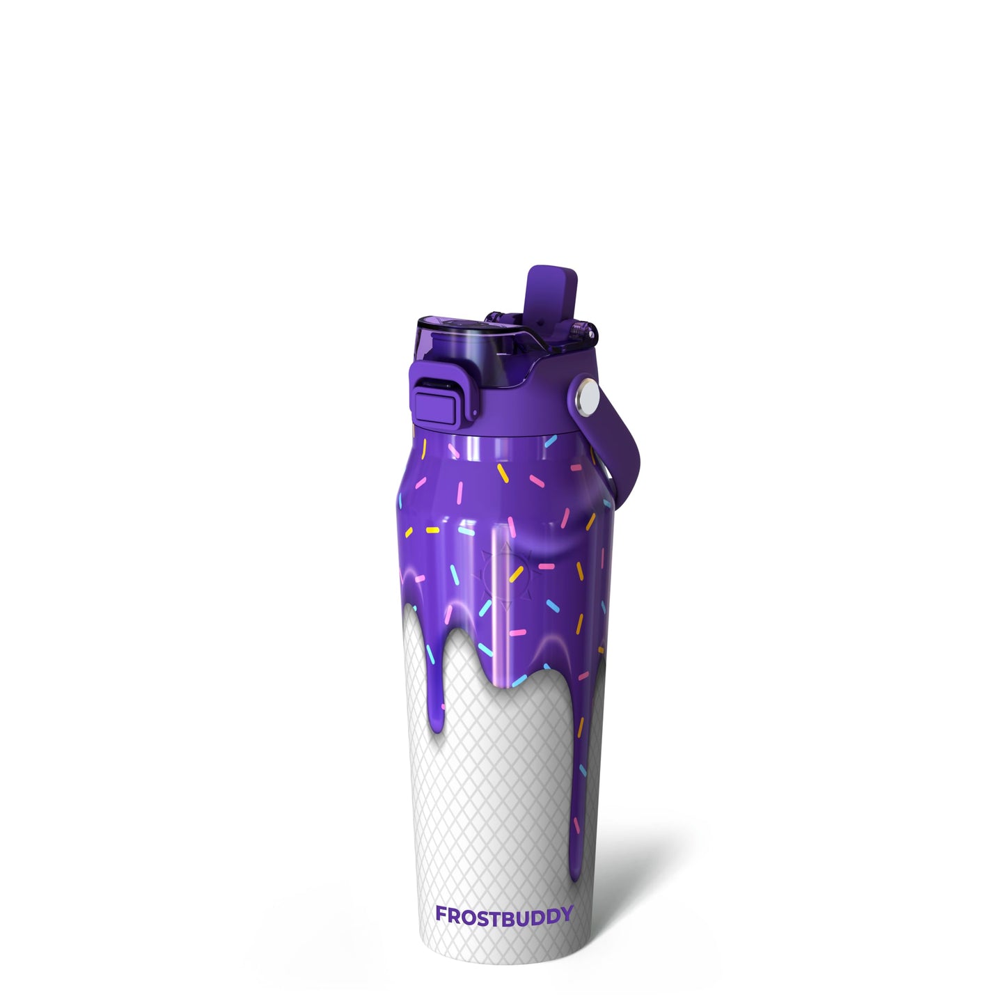 Frost Buddy 24oz Insulated Water Bottle with Straw & Chug Lid | Leak-Proof Stainless Steel | 24-Hours Cold | Sweat-Proof, Cup Holder Friendly | Ideal for Gym, Travel, Sports & Everyday Hydration