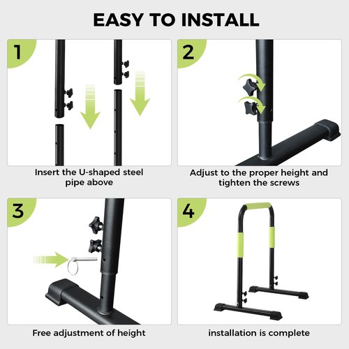 Walking Pad Handle Bar Only,31.4"-43.4" Adjustable Handrail Height - Universal Safety Handrail for 24.4" Wide Treadmills, Stable Support for Home Office Walking Pad, Gym Use,Tool-Free Assembly(Green)