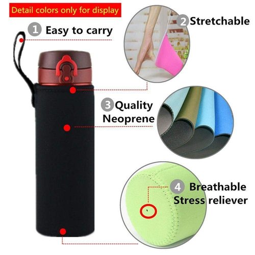 candygirlft Water Bottle Carrier Bag 25oz, 750ml Water Bottle Sleeve Neoprene Sleeve Sports Accessories for Men Women Hiking(25 oz-2pack)