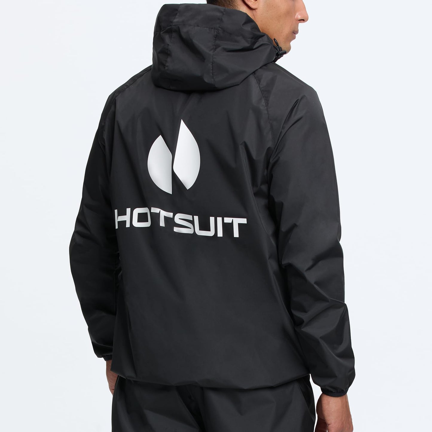 HOTSUIT Sweat Suits Sauna Suit Men Weight Loss Gym Exercise Workout Jacket, Black, L