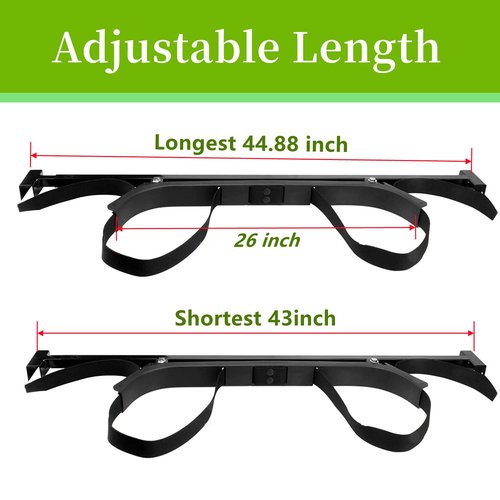 BestAccess Universal Golf Cart Bag Holder Bracket Attachment for EZGO Club Car Yamaha Rear Seat | No Drilling Required/Length Adjustable