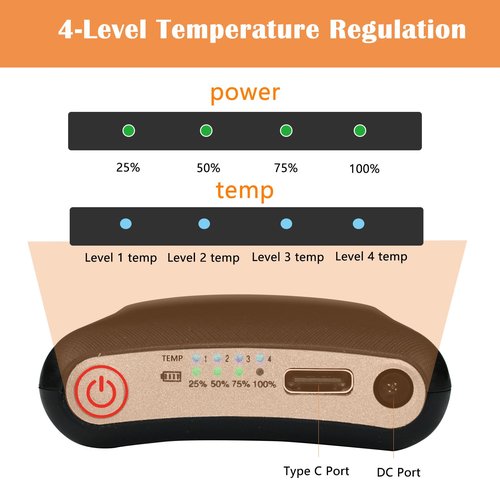 TEKCAM 5V 5000mAh Batteries for Heated Socks Rechargeable with DC Port, 4 Heating Levels Lithium Polymer Batteries Replacement for Women Men Heated Socks, Overcharge & Short Circuit Protection